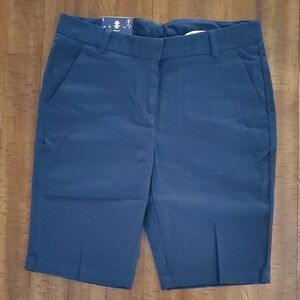 NWT Izod Girls Navy Blue School Uniform Bermuda Shorts - Size 9